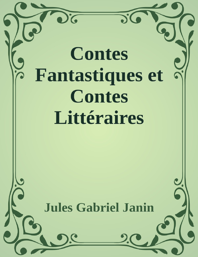 Couverture de Contes Fantastiques et Contes Littéraires