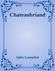 Couverture de Chateaubriand