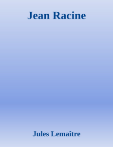 Couverture de Jean Racine