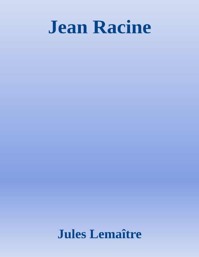 Couverture de Jean Racine