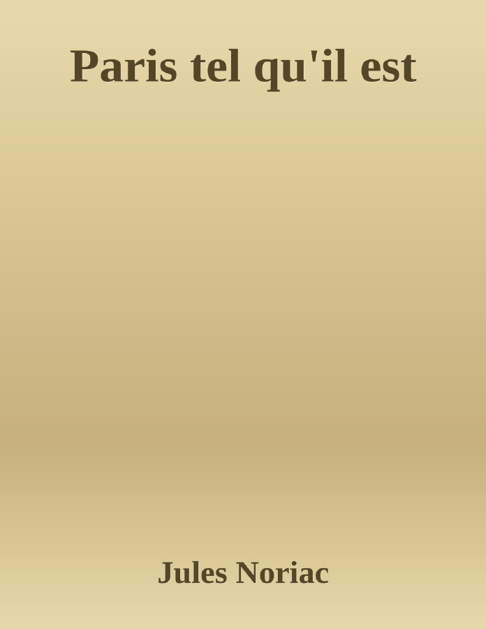 Couverture de Paris tel qu'il est