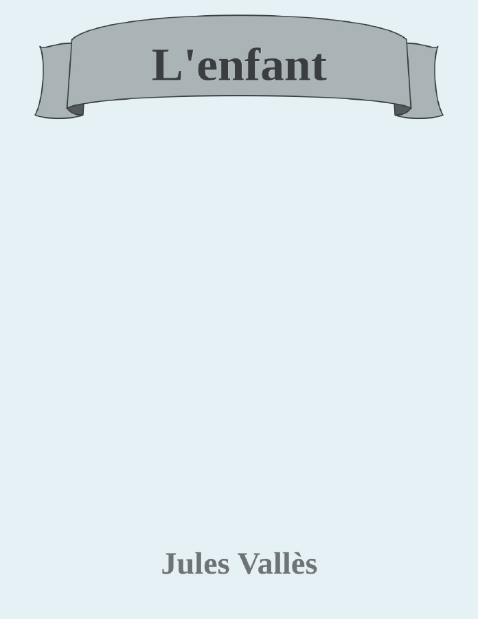 Couverture de L'enfant