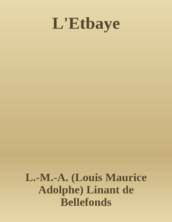 Couverture de L'Etbaye