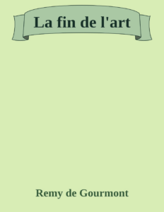Couverture de La fin de l'art