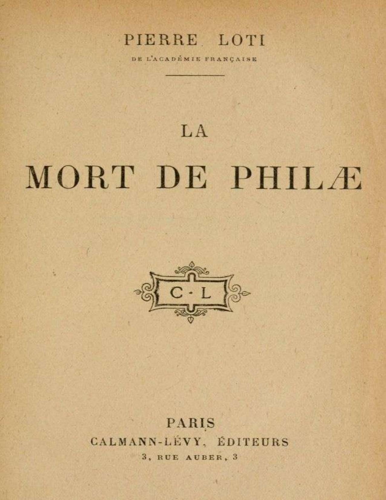 La Mort De Philae