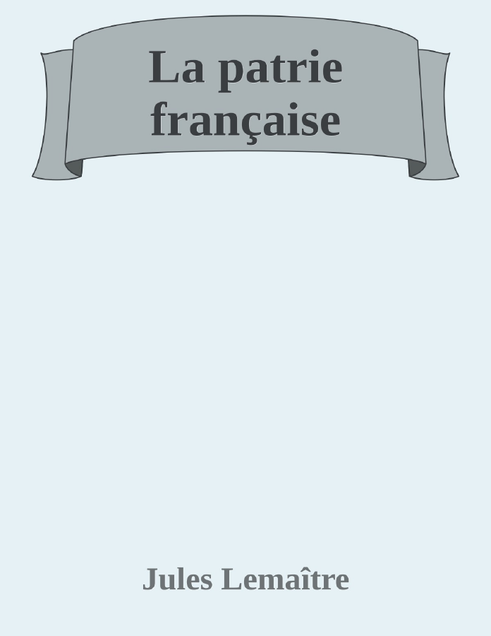 Couverture de La patrie française