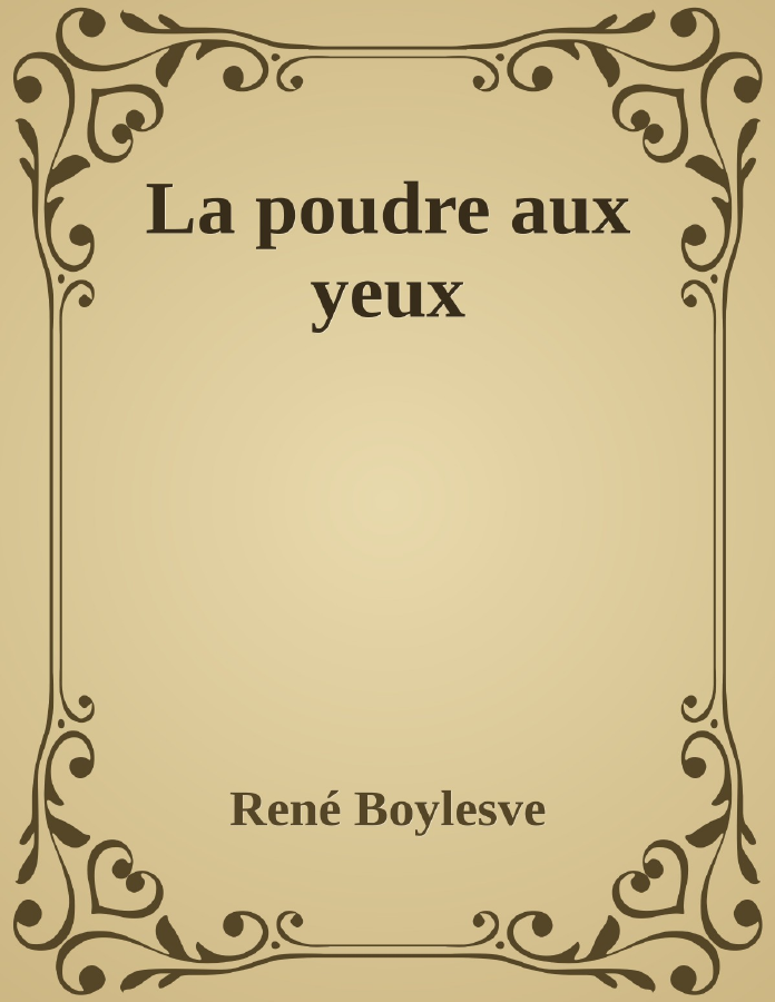 Couverture de La poudre aux yeux