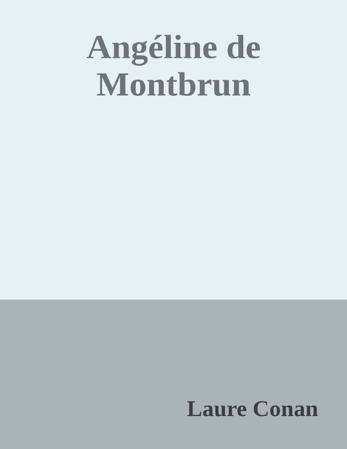 Couverture de Angéline de Montbrun