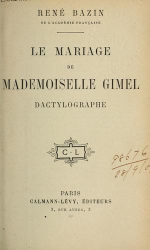 Le Mariage De Mademoiselle Gimel Dactylographe