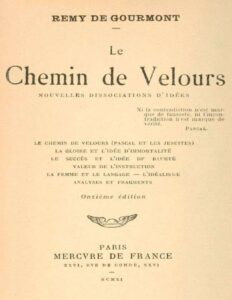 Le Chemin De Velours Nouvelles Dissociations Drsquoidees