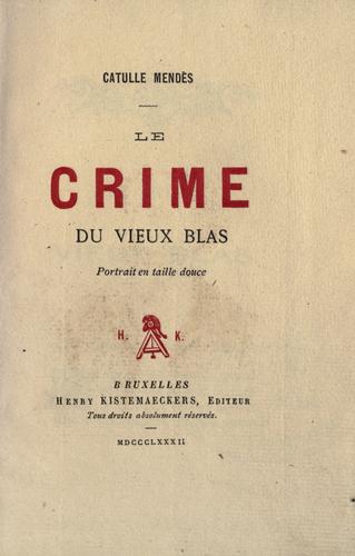 Le Crime Du Vieux Blas