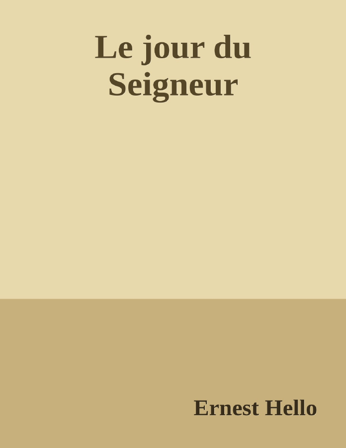 Couverture de Le jour du Seigneur