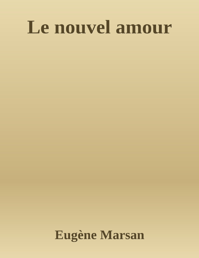 Couverture de Le nouvel amour