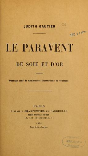 Le Paravent De Soie Et Drsquoor