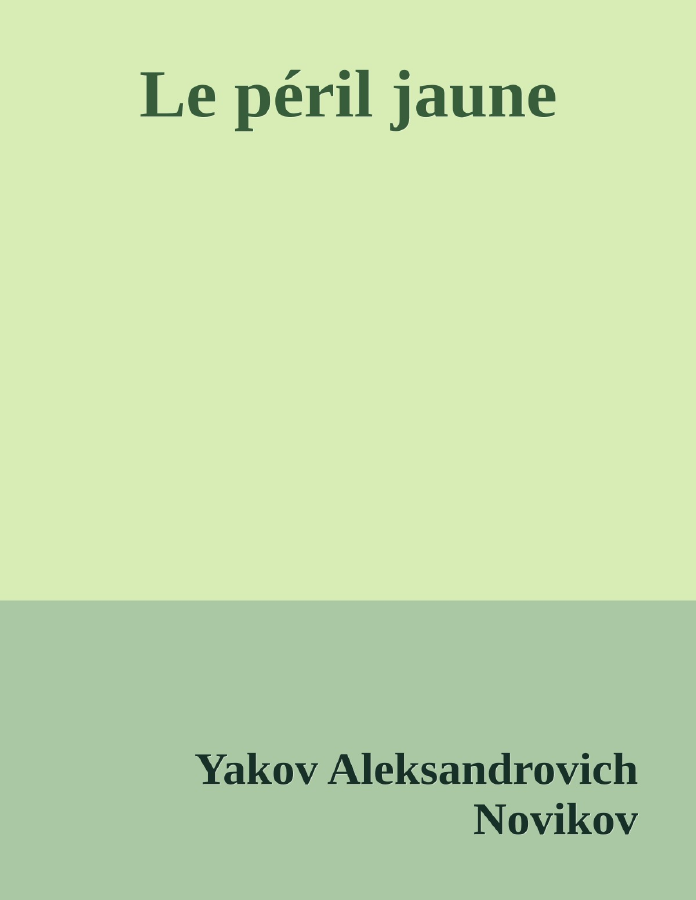 Couverture de Le péril jaune