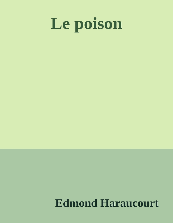 Couverture de Le poison