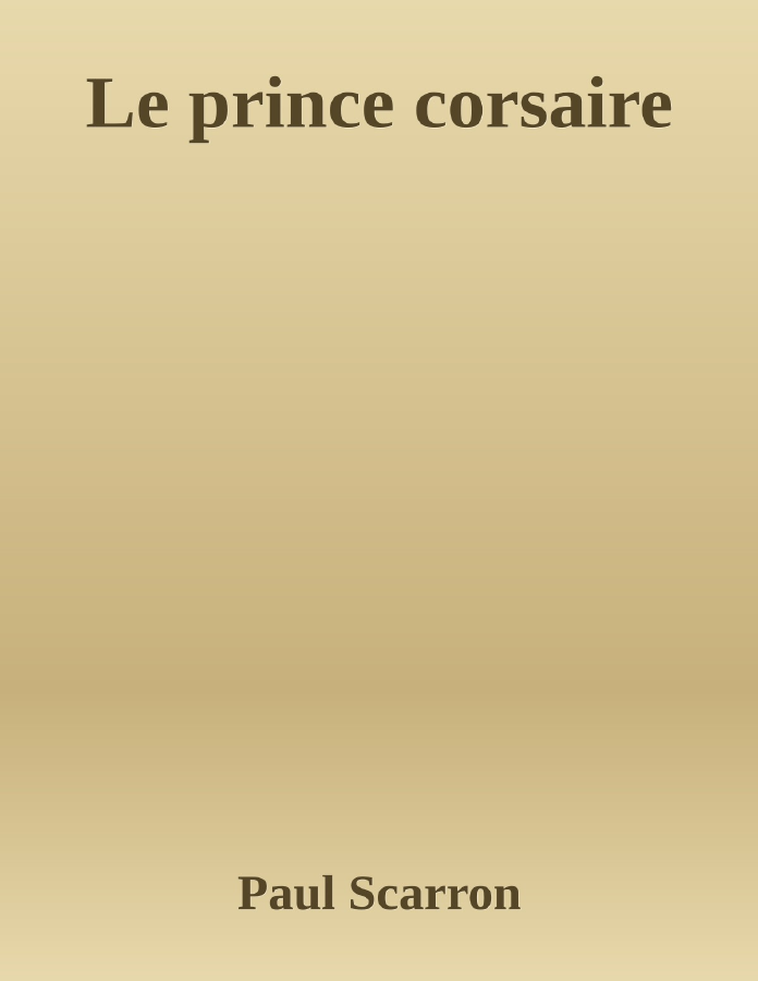 Couverture de Le prince corsaire
