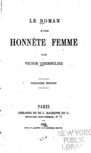 Le Roman Drsquoune Honnete Femme