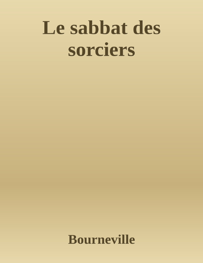 Couverture de Le sabbat des sorciers
