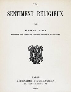 Le Sentiment Religieux