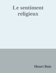Couverture de Le sentiment religieux
