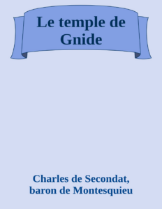 Couverture de Le temple de Gnide