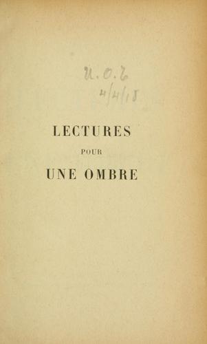 Lectures Pour Une Ombre