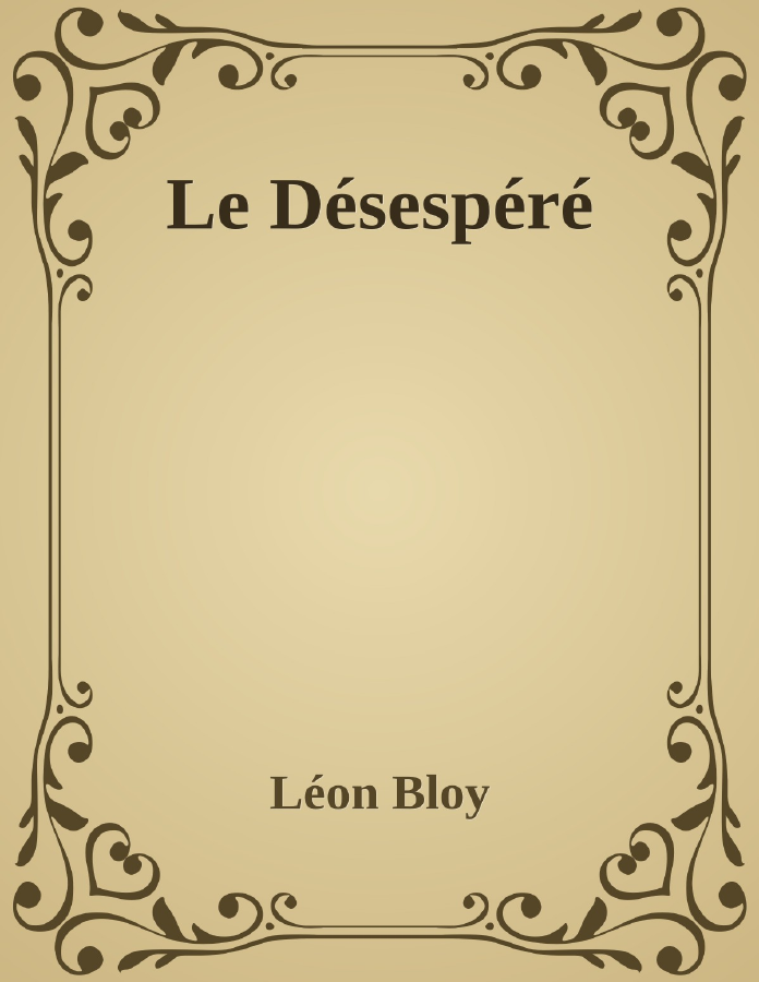 Couverture de Le Désespéré