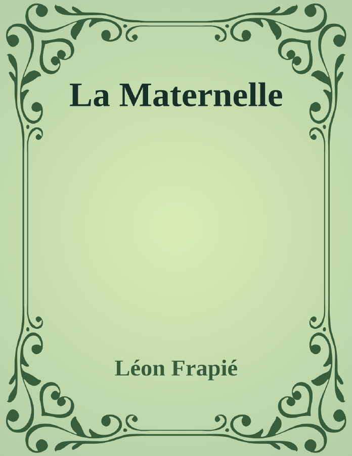 Couverture de La Maternelle