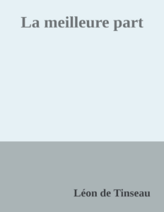 Couverture de La meilleure part