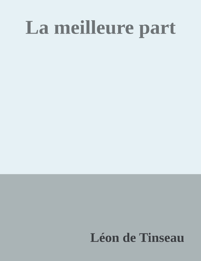 Couverture de La meilleure part