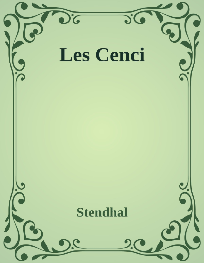 Couverture de Les Cenci