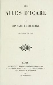 Les ailes d’Icare by Charles de Bernard, book cover
