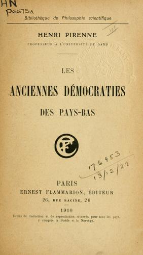 Les Anciennes Democraties Des Pays Bas