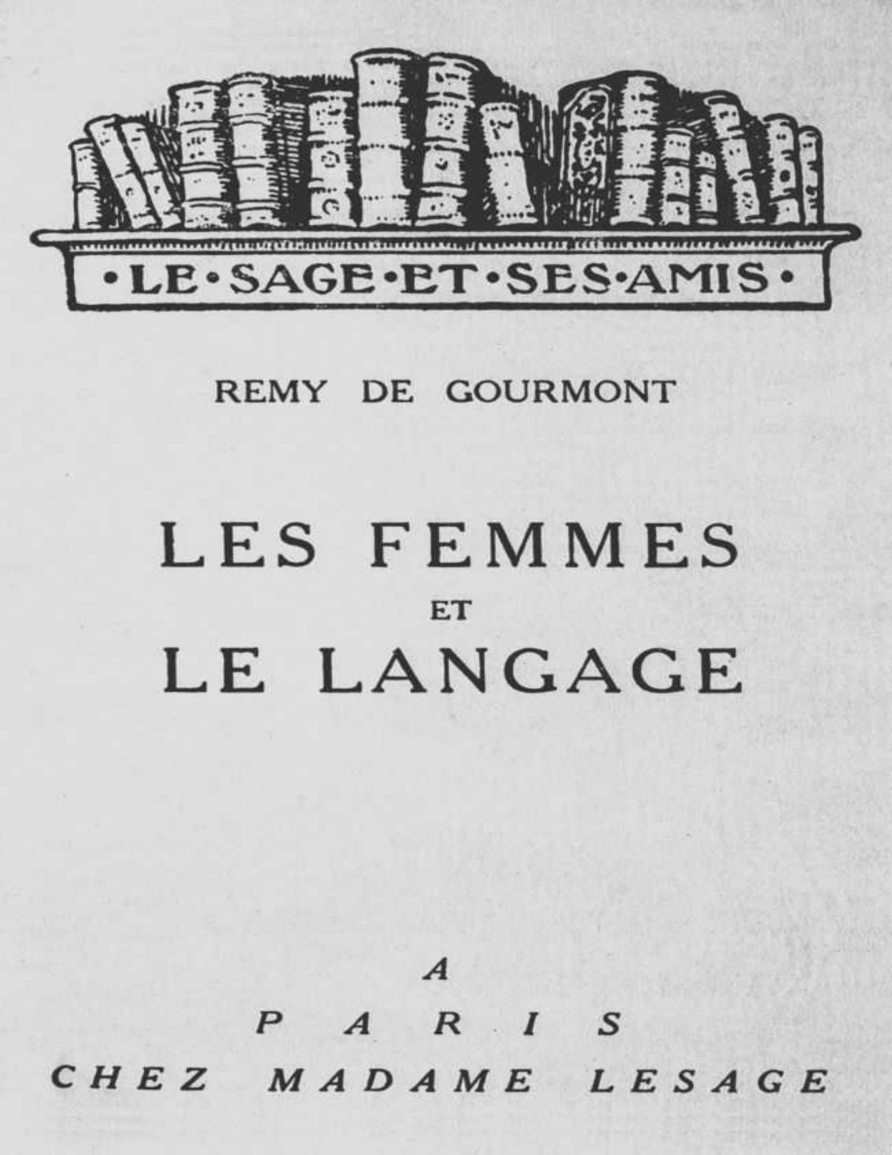 Les Femmes Et Le Langage