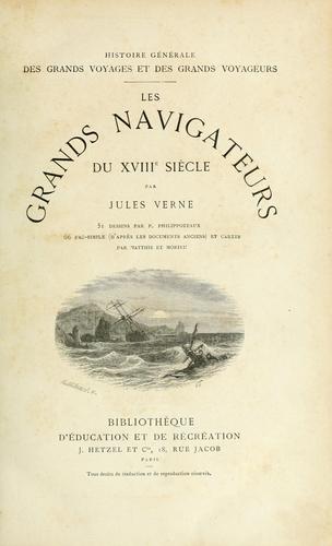 Les Grands Navigateurs Du XVIIIe Siecle
