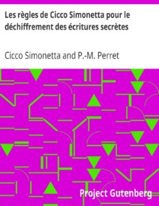 Les Regles De Cicco Simonetta Pour Le Dechiffrement Des E