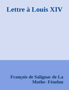 Couverture de Lettre à Louis XIV