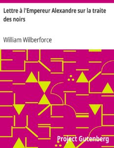 Lettre A LrsquoEmpereur Alexandre Sur La Traite Des Noirs