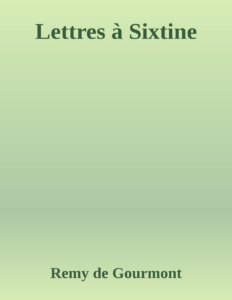 Couverture de Lettres à Sixtine