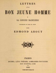 Lettres Drsquoun Bon Jeune Homme A Sa Cousine Madeleine