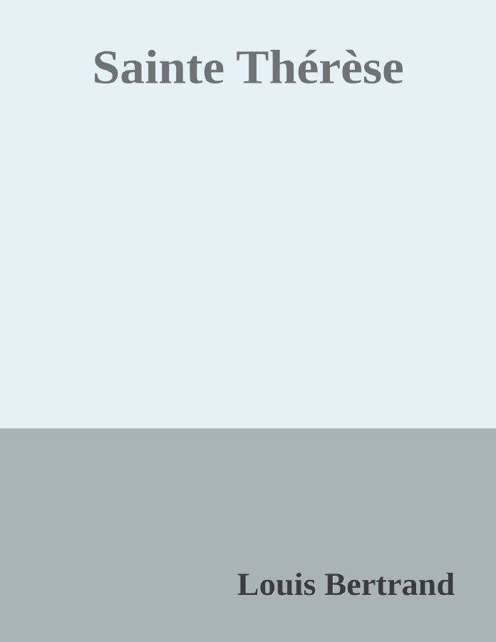 Couverture de Sainte Thérèse