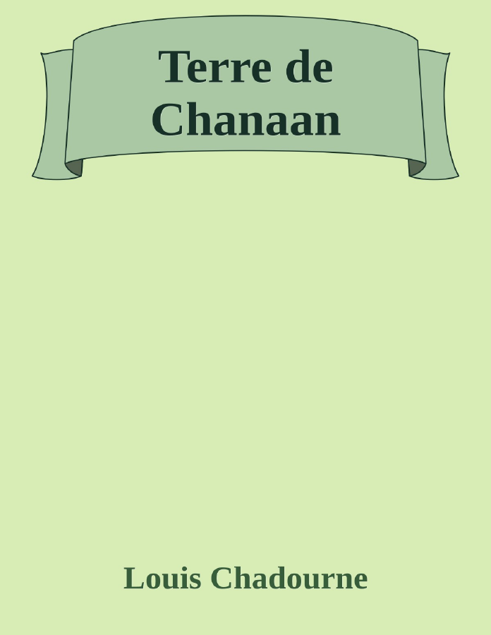 Couverture de Terre de Chanaan