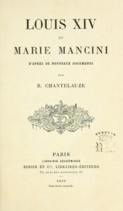 Louis XIV Et Marie Mancini Drsquoapres De Nouveaux Do