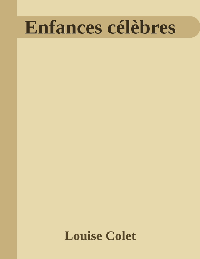 Couverture de Enfances célèbres