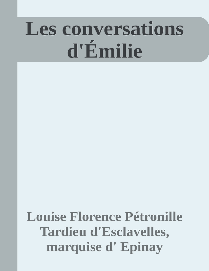 Couverture de Les conversations d'Émilie