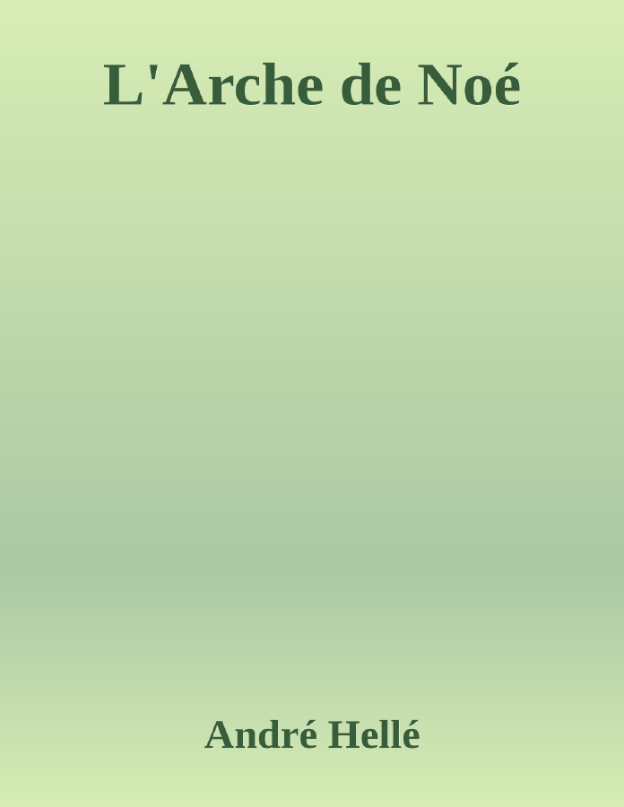 Couverture de L'Arche de Noé