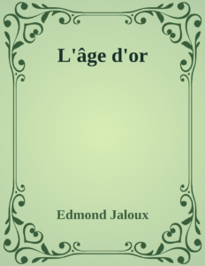 Couverture de L'âge d'or