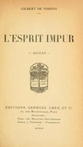 Lrsquoesprit Impur Roman
