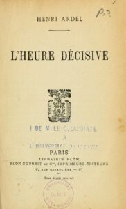 Lrsquoheure Decisive